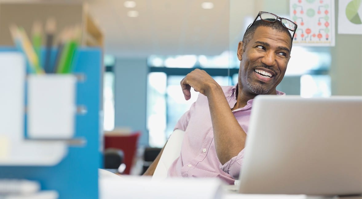 man with laptop