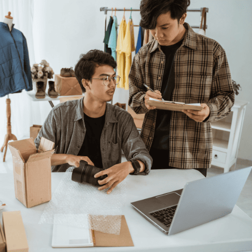 Preparing online shipping order